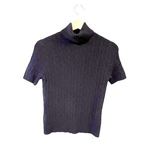 Vtg Lord & Taylor Womens Cable Knit Cashmere Sweater Sz M Quiet Luxury Old Money